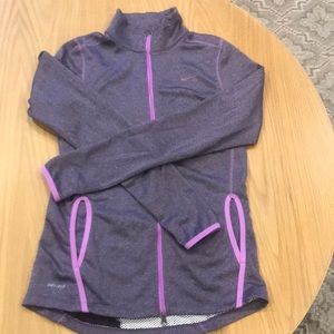 Nike full zip, purple marled Dri-Fit jacket